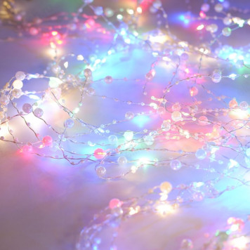 Гирлянда-штора ГШЖ-1/5 жемчуг 1,5*1,5м цветная-1