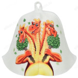 Шапка банная Змей Горыныч войлок hot pot