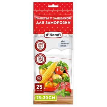 Пакет для заморозки с защелкой 25*30см HPZ203E 25шт