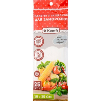 Пакет для заморозки с защелкой 18*25см HPZ204E 25шт