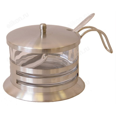 Сахарница стекло в металлическом подстаканнике НТ02-S B1