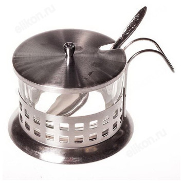 Сахарница стекло HT06-S B1 мет.подстак