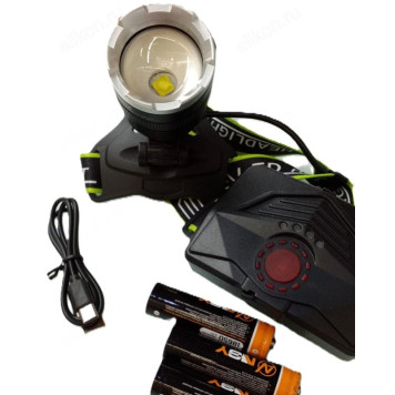 Фонарь налобный HY-A22-P90 USB аккумуляторный-2