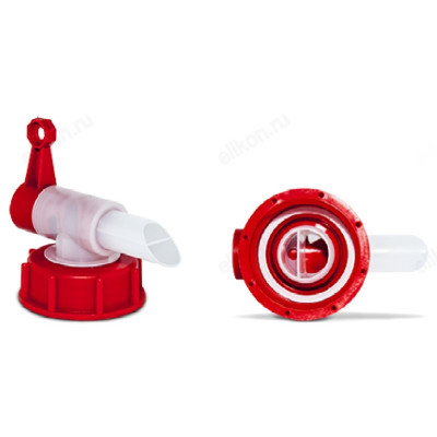 Крышка с дозирующим краном АН 23/51 hf красная-красная