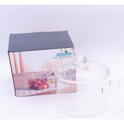 Кастрюля стекло 1,3л артSJ147-1