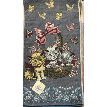 Полотенце льняное Кошки-2