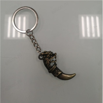 Сувенир брелок металл Клык