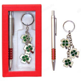 Набор подарочный 2в1 (ручка, брелок Клевер) Р-14, 16,5*8,5см