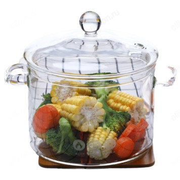 Кастрюля стекло 3л-1