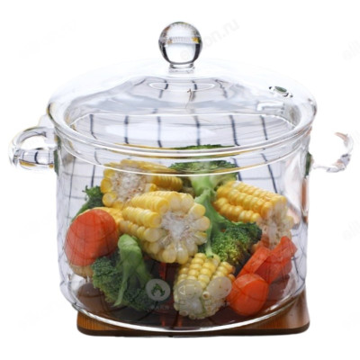 Кастрюля стекло 3л-1