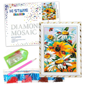 Мозаика алмазная KHD1-10219 Ромашки