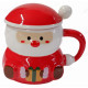 Кружка с крышкой и ложкой Дед Мороз ККЛ-ДМ 300мл
