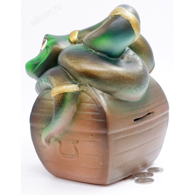 Копилка Змея на сундуке 22см КЗС-22-1