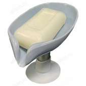 Мыльница "Листок" со сливом присоска