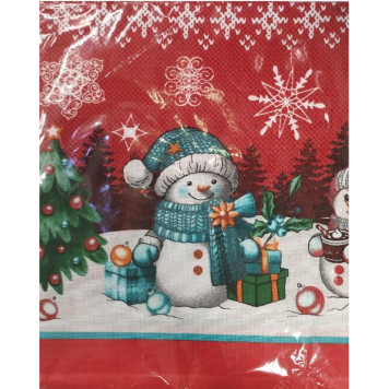 Скатерть льняная 140*220см Новый год