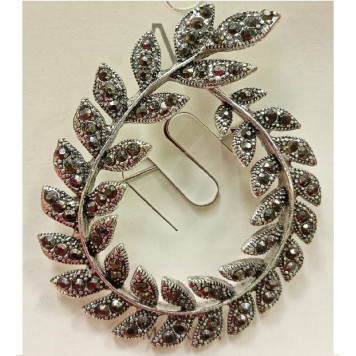 Брошь Лавровая ветвь 55мм