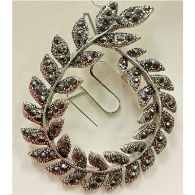 Брошь Лавровая ветвь 55мм