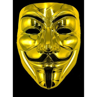 Игрушка маска для лица золотая