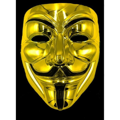 Игрушка маска для лица золотая