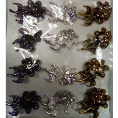 Брошь Цветы М-4Х