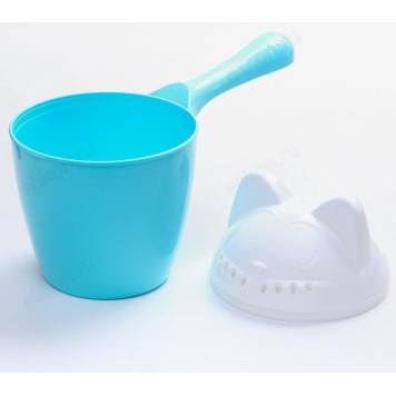 Ковш с крышкой пластик Котофей 1л М6476-3