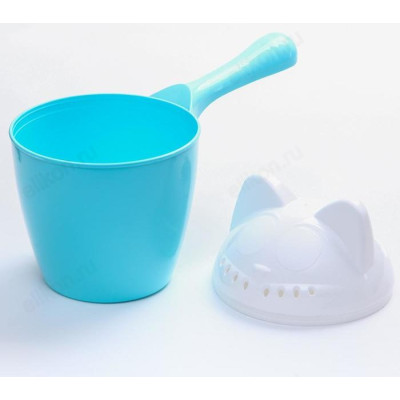 Ковш с крышкой пластик Котофей 1л М6476-3