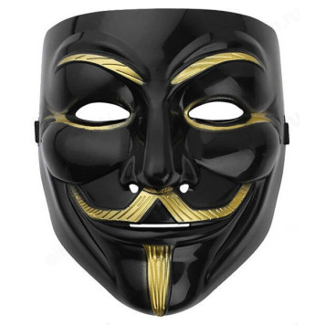 Игрушка маска для лица черная