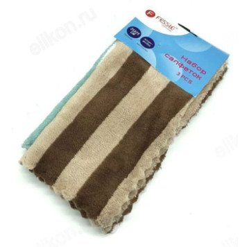 Тряпка 25*25 микрофибра 3шт арт.МВ-001