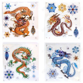 Наклейка на стекло 19*27см Символ года 2024