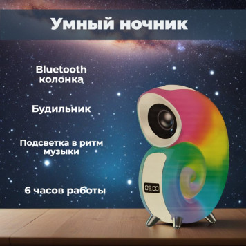 Будильник-ночник акустика CONCH N63
