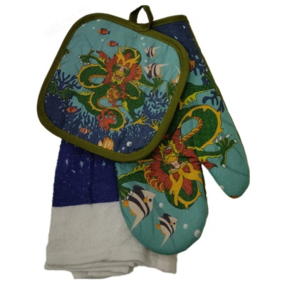 Набор прихваток 2шт полотенце