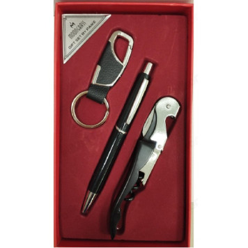 Набор подарочный 3 в 1 (ручка, брелок, штопор) Е