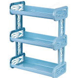 Полка навесная трехсекционная голубой пастельный