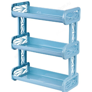 Полка навесная трехсекционная голубой пастельный