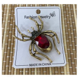 Брошь Паук стразы