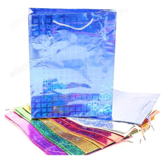 Пакет подарочный голографический PB-3-2