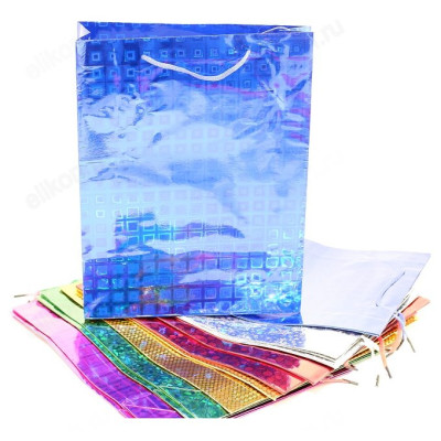 Пакет подарочный голографический PB-3-2