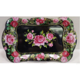 Поднос металл Цветы ПЦ-38*25