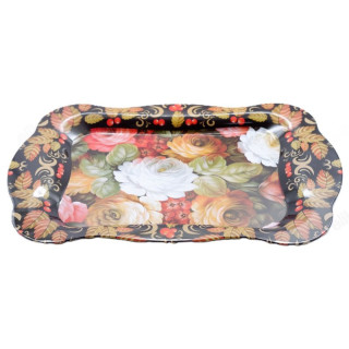 Поднос металл Цветы ПЦ-45/30