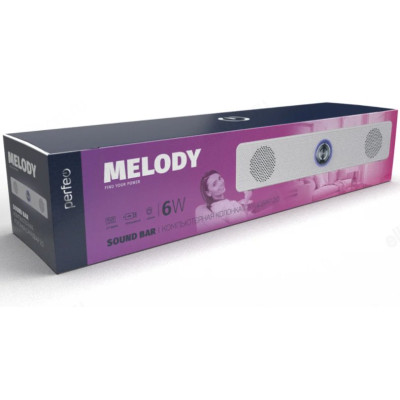 Колонка-саундбар 2.0, 6W, Perfeo, 