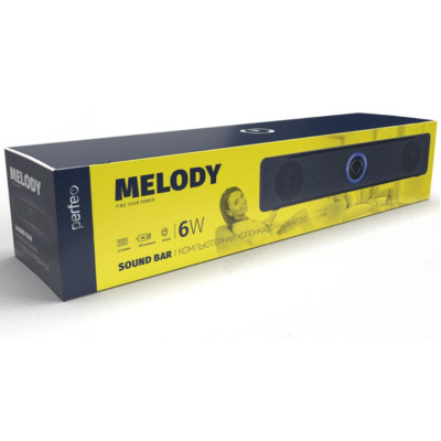 Колонка-саундбар 2.0, 6W, Perfeo, 