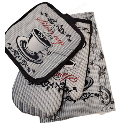 Прихватка 2шт + полотенце ПП-159926