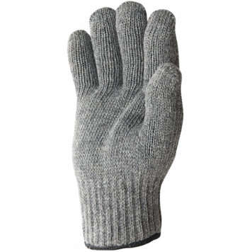 Перчатки утепленные серые полушерстяные