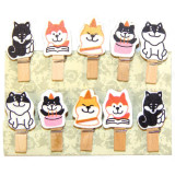 Набор прищепок Котики арт.Р-1120-3 (10в1) 35мм