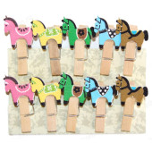 Набор прищепок Лошадки арт.Р-1120-15 (10в1) 35мм