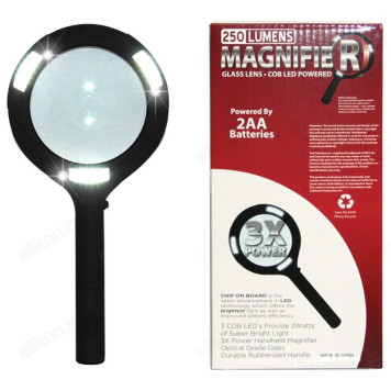 Лупа канцелярская Р24675-7 d-80мм