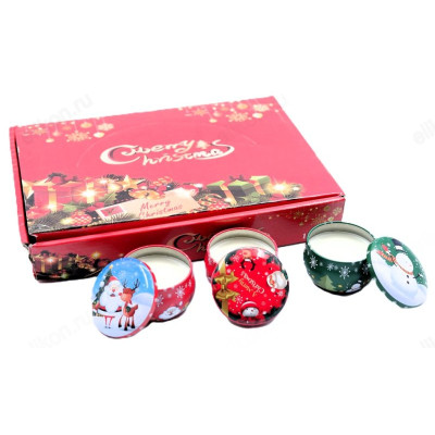 Свеча ароматическая в банке Новый год САБ/6-4