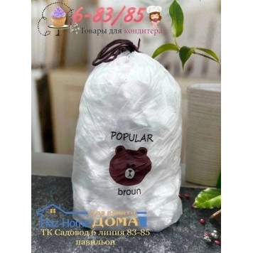 Крышка полиэтиленовая одноразовая Ш-157413 100штук-1