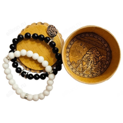 Шкатулка береста d6см ШБ-6-1