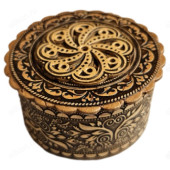 Шкатулка береста d8см ШБ-8
